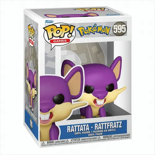 Funko Pokémon - Funko POP! Rattfratz, 11,4 cm große stylisierte Sammelfigur für Pokémon-Fans und Sammler