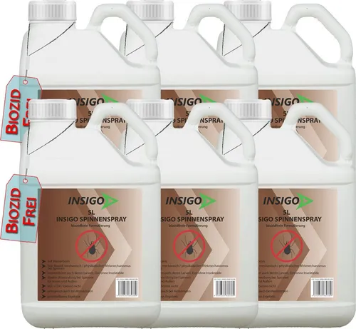 INSIGO Insektenspray Spinnen-Spray Hochwirksam gegen Spinnen, 30 l, biozidfreie Formel, auf Wasserbasis, geruchsarm, brennt / ätzt nicht