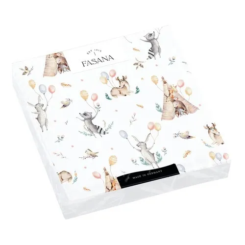 Servietten Sweet Animal Party Tiere Ballons Kinder Geburtstag Party 33x33cm 20