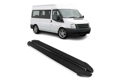 OMAC Kfz-Schmutzfänger Seitenschweller für Ford Transit L2 (2006-2014) - Hochwertige Aluminium-Trittbretter für Ford Transit L2, rutschfest und stabil. Schützen Sie Ihre Karosserie und erleichtern Sie den Ein- und Ausstieg für alle Passagiere.