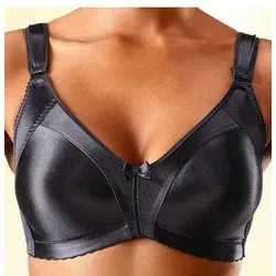 Naturana Minimizer-BH Minimizer (1-tlg) Shaping-Effekt, breite Träger, feminin, ohne Bügel, Satin schwarz 75