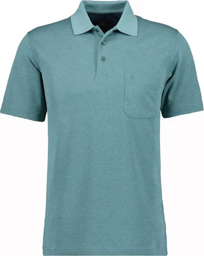 RAGMAN Herren Softknit-Polo Fischernetz Salbei-344, XXL - Poloshirt für Herren mit Brusttasche, pflegeleicht und fair produziert in Peru - ideal für stilvolle Freizeitlooks.