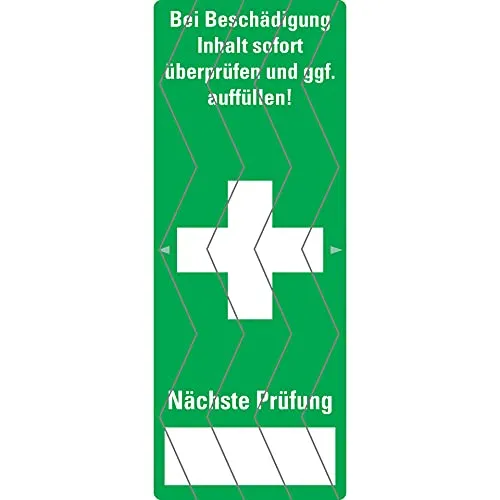 Sicherheitssiegel Erste Hilfe, Haftpapier, ablösbar, 25x65mm, 36/Heft