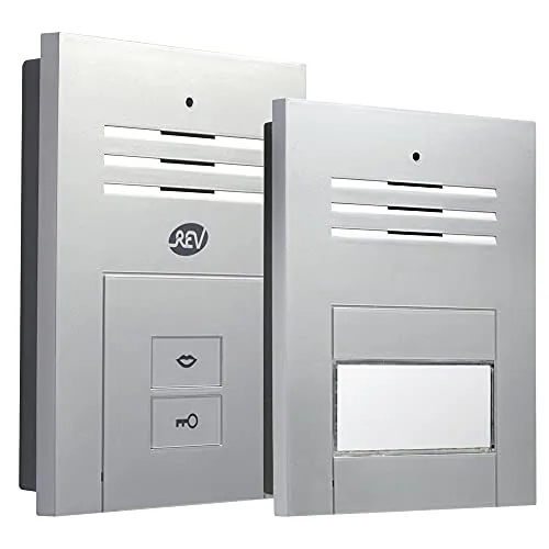 REV Sprechanlage Quattroline Audio Silber 003003112 - Türklingelanlage in elegantem Silber, bietet klare Audioqualität und einfache Installation für Ihr Zuhause.