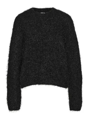 Noisy May Damen Strickpullover Relaxed Fit - Pullover für Damen aus flauschigem Stoff, bietet Wärme und hohen Tragekomfort. Der Relaxed Fit sorgt für eine lässige Passform, ideal für jeden Alltagslook.