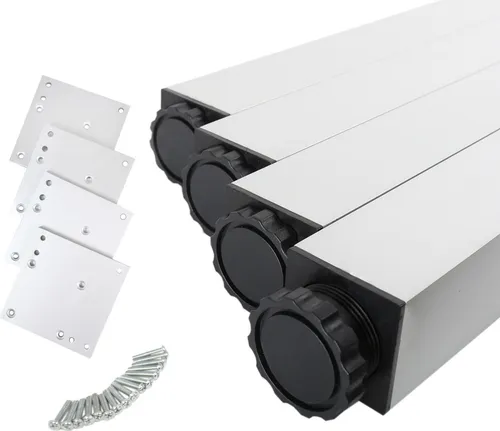 4er Tischbein Tischfuss Tischstütze Möbelfuss 820mm Metall 46mm x 46mm Chrom matt