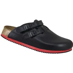 BIRKENSTOCK Professional Kay Leder Softfootbed Clogs, Damen, Schwarz, 37 EU - Clogs für Damen mit rutschhemmender Gummisohle, öl- und fettbeständig, ideal für den Alltag und den professionellen Einsatz.
