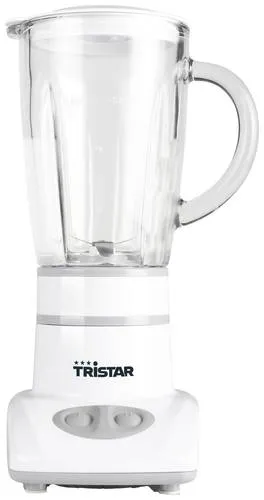 Tristar BL-4431 Mixer – 0,45 l mit Edelstahlklingen - Standmixer mit 0,45 l Glaskrug, ideal für Smoothies, Shakes und Babynahrung. Praktisch mit abnehmbarem Behälter und 2 Geschwindigkeitsstufen für einfache Handhabung und Reinigung.