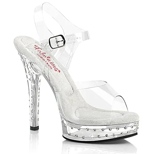 Fabulicious Damen Majesty-508SDT Sandalen, Transparent., 39 EU