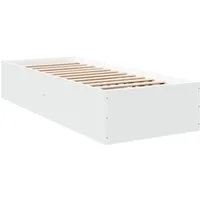 vidaXL Bettgestell 90x200cm, Einzelbett für Schlafzimmer - Modernes Bettgestell aus hochwertigem Holzwerkstoff mit Lattenrost für optimale Matratzenunterstützung und Atmungsaktivität, ideal für einen erholsamen Schlaf.