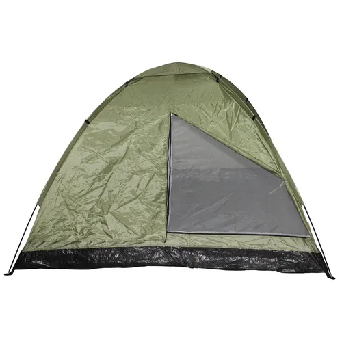 MFH 3 Personen Zelt Monodom mit Moskitonetz OD Grün - Robustes 3-Personen Zelt mit Moskitonetz für optimalen Insektenschutz. Ideal für Camping und Outdoor-Aktivitäten, leicht und einfach zu transportieren.