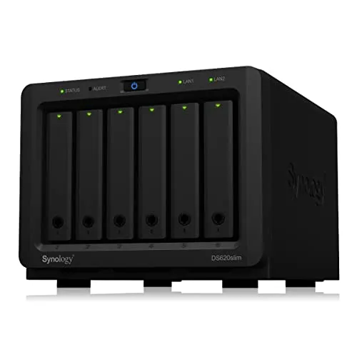 Synology DiskStation DS620slim NAS - Ihre zuverlässige private Cloud für Backup, Multimedia und Datenmanagement, ideal für Zuhause und kleine Teams