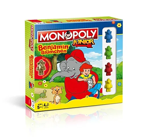 Monopoly Junior - Benjamin Blümchen - Gesellschaftsspiel für Kinder, erlebe spannende Abenteuer mit Benjamin Blümchen im Neustädter Zoo und lerne spielerisch den Umgang mit Geld.