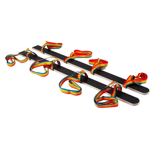 Pedalo Sommerski Hand-Fußschlaufe - Teamspiel für Koordination und Kommunikation, aus stabilem Sperrholz mit rutschfester Beschichtung, ideal für Gruppenaktivitäten im Freien.