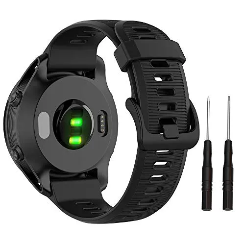 ISABAKE Armband für Garmin Forerunner 935/945, Armband Silikon Uhrenarmband für Garmin Fenix 5/5 Plus,Fenix 6/Fenix 6 Pro,MARQ, Approach S60, Quatix 5 Quick Fit Smartwatch Ersatzarmbänder 22 mm