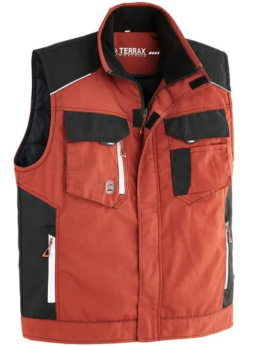 Terrax Workwear Arbeitsweste Herren Weste für Handwerk und Arbeit Modern mit Stehkragen