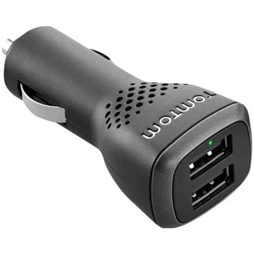 TomTom High Speed-Doppelladegerät 9UUC.001.26 - GPS Dockingstationen & Ladegeräte: Originales 2-fach USB Autoladegerät mit 2.500 mA, ideal für TomTom-Navigationsgeräte und kompatibel mit allen USB-A-Port-Geräten.