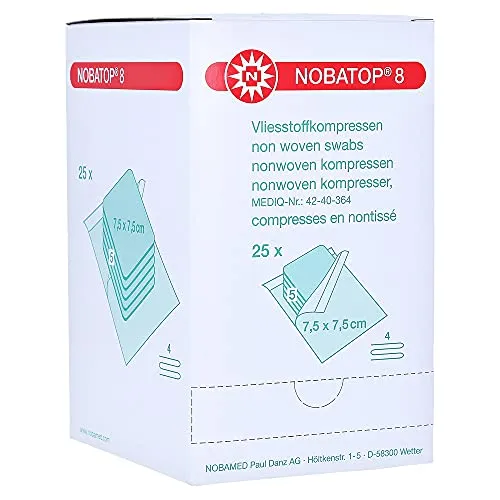 Nobatop 8 Kompressen 7,5x7,5 cm Steril