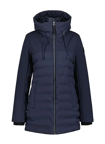 ICEPEAK ALBEE Softshell-Jacke für Damen Dunkel Blau 40 - Funktionsjacken mit exzellenter Wärmeisolierung, winddicht und wasserabweisend. Ideal für Outdoor-Aktivitäten dank elastischem Softshell-Material und PFC-freier Imprägnierung.