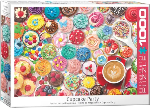 Puzzle 1000 Teile Puzzle - Puzzle - Leckere Cupcakes in bunten Farben, Puzzleteile