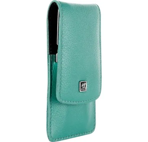 Zwilling Maniküre-Etui 3tlg. Mint - Nageletuis mit hochwertigem 3-teiligen Nagelpflege-Set aus rostfreiem Edelstahl, ideal für die tägliche Nagelpflege in modernem Leder-Etui in Trendfarbe Mint.
