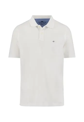 FYNCH-HATTON Herren Poloshirt XXXL in Weiß - Herren-Shirts aus 100% Baumwolle, bequemes Jersey-Material, ideal für lässige Anlässe und hohen Tragekomfort.