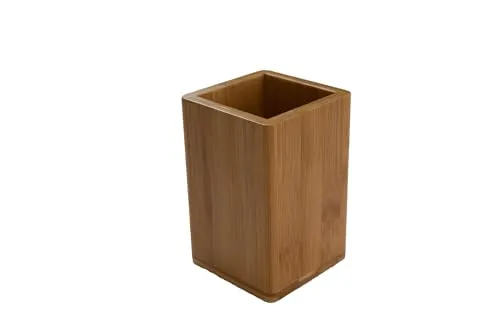 Bagnoxx Zahnputzbecher 7,6 x 7,6 x 11cm Braun Bambus