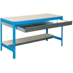 PROREGAL Werkbank Buffalo mit Schubfach - Hohe Traglast & Stabilität - Werkbank (HxBxT 84x90x61cm) mit 400kg Traglast, stabil und einfach in unter 20 Minuten aufzubauen. Made in EU, 5 Jahre Garantie. Ideal für Werkstätten und Heimwerker.