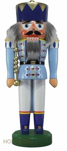 Nussknacker König hellblau 33cm NEU  Nußknacker Figur Erzgebirge Weihnachtsfigur