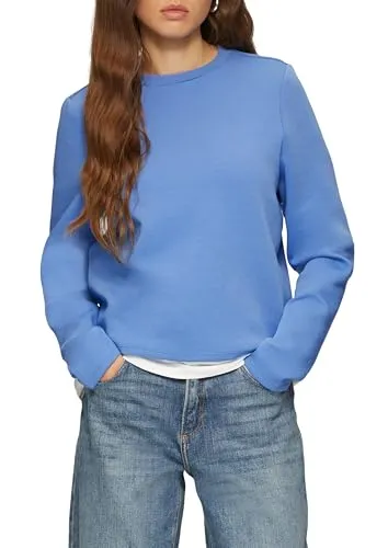 s.Oliver Damen Sweatshirt – Slim Fit, Rundhals, verkürzt