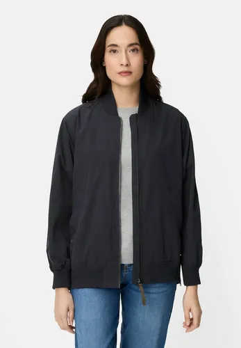 camel active Damen Bomberjacke Navyblau mit seitlichem Reißverschluss - Stilvolle gefütterte Bomberjacke mit seitlichen Reißverschlüssen für Flexibilität. Ideal für den Alltag, sorgt für Komfort und modischen Look. Perfekt für die kühle Jahreszeit.