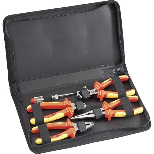 TOOLCRAFT Zangen-Set 4teilig - Zangen Set mit VDE GS-Zertifizierung, langlebige Präzisions-Schneiden aus Spezialstahl und komfortable 2-Komponentengriffe für sicheres Arbeiten.