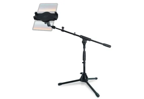 keepdrum Mikrofonständer keepdrum Mikrofonständer MS01T niedriges Stativ mit Tablet-Halterung, (ausziehbar, Tablet-Ständer), für Smartphone und Tablets