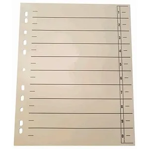 Wekre Trennblätter DIN A4 0-9 chamois, 180 g/m², 100 Blatt