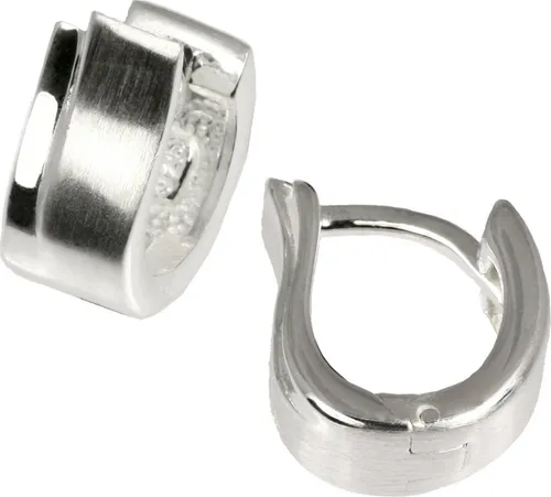 SilberDream Paar Creolen SilberDream Ohrringe Damen-Schmuck 925er (Creolen), Damen Creolen Welle aus 925 Sterling Silber, Farbe: silber