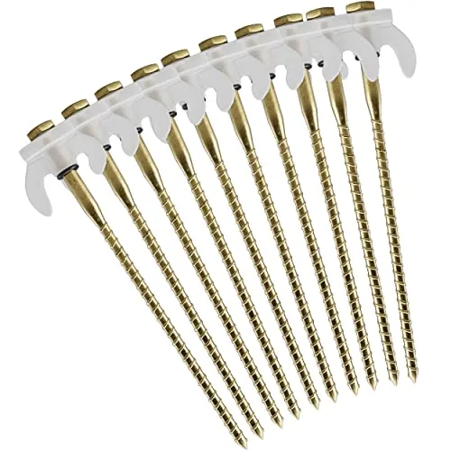 ABCamping [10x] Schraubheringe 80x200mm mit Haken mit Nachleuchteffekt