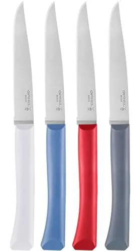 Opinel Tafelmesser-Set Bon Appetit+, 4 Farben, Blau, M - Schreibutensilien, hochwertiges Tafelmesser-Set in 4 Farben für stilvolles Essen, langlebig und robust für den täglichen Gebrauch.