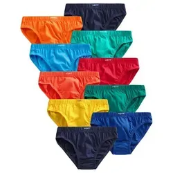 Next Slip Unterhosen 10er-Pack - 100% Baumwolle, grün, Größe 158-164 (13-14 J.) - Funktionsunterwäsche aus 100% Baumwolle, sorgt für hohen Tragekomfort und Atmungsaktivität, perfekt für aktive Jugendliche.