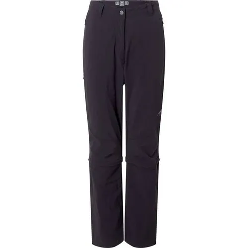 McKINLEY Damen Abzipphose Mandorak II W SHT - Wanderhose in Kurzgröße, schnelltrocknend und elastisch, ideal für wechselnde Wetterbedingungen mit ecofreundlicher Insektenschutz-Ausrüstung.