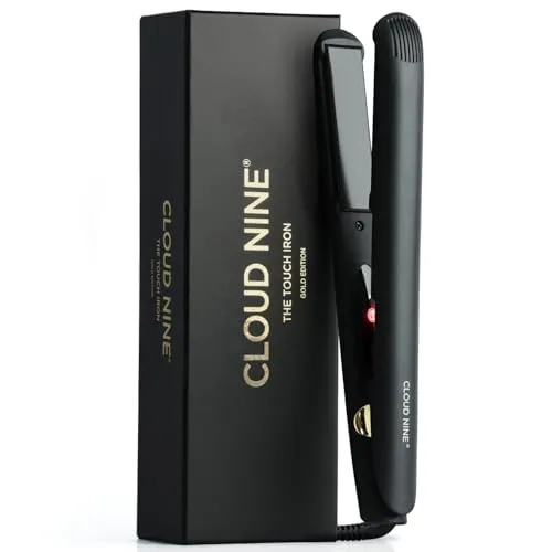 Cloud Nine The Touch Iron Haarglätter Gold Edition | Variable Temperaturregelung Schnellheiz-Touch-Technologie Keramik-Schwimmplatten Spring Flex Styling | Perfekt für glatte, geschmeidige Ergebnisse