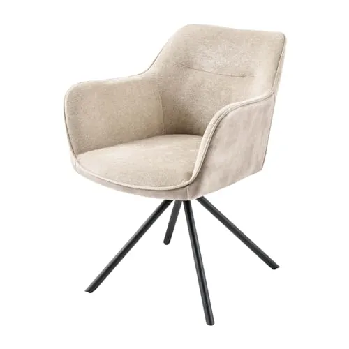 Riess-Ambiente Polsterstuhl VERONA champagner beige/schwarz in beige von Riess-Ambiente