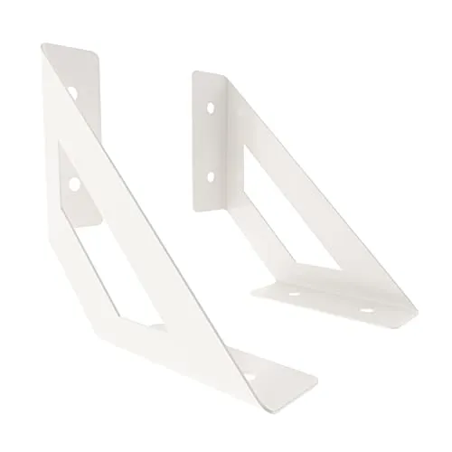 Sossai Regalträger 2er Set GSHR Truss 120x120 mm aus Stahl – Wandhalterung Regalwinkel für Regalbrett – weiß – dekoratives Design