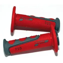 PROGRIP Lenkergriffe 793, Cross, grau/rot, für 7/8 Zoll Lenker, geschlossen, schwarz-rot