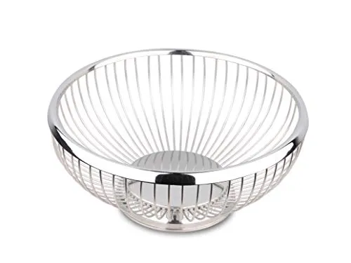 WEIS Brot-Obstkorb Ø22cm ES - Eleganter Edelstahlkorb für Brot und Obst, ideal zur stilvollen Präsentation und Aufbewahrung in Ihrer Küche.
