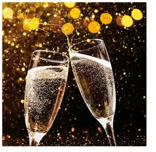 Servietten Sparks of Celebration Anstoßen Momente Jubiläum Silvester 33x33cm 20