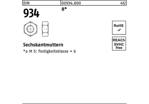 Reyher Sechskantmutter DIN 934 M 7 8