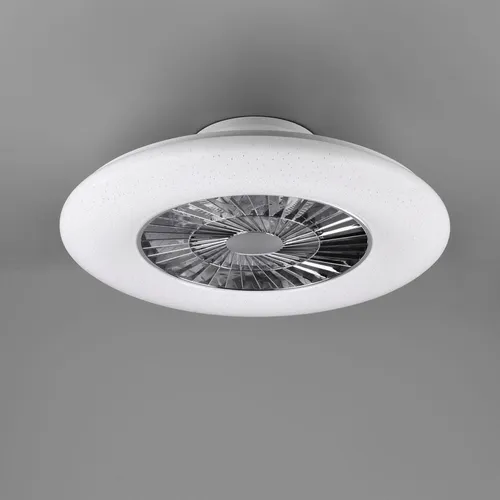 TRIO R62402106 LED Kronleuchter mit Ventilator Visby in weiß von Reality Leuchten