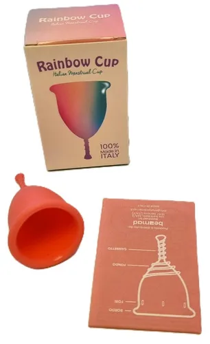 Rainbow Cup Menstruationstasse pink Made in Italy