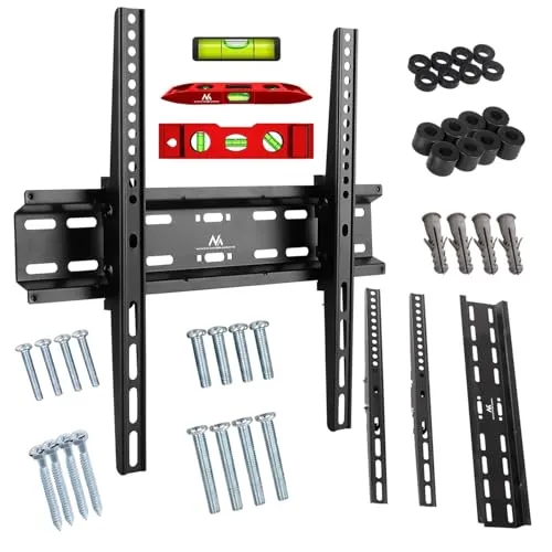 Maclean MC-748 TV Wandhalterung Fernseher Halterung Slim Max. Vesa 400x400 Neigungswinkel:von +5° bis -10° (32-55