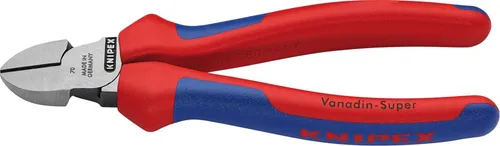 Knipex Seitenschneider poliert 160 mm - 70 02 160 - Seitenschneider mit ergonomischem Mehrkomponenten-Griff für maximalen Komfort und Präzision beim Schneiden.